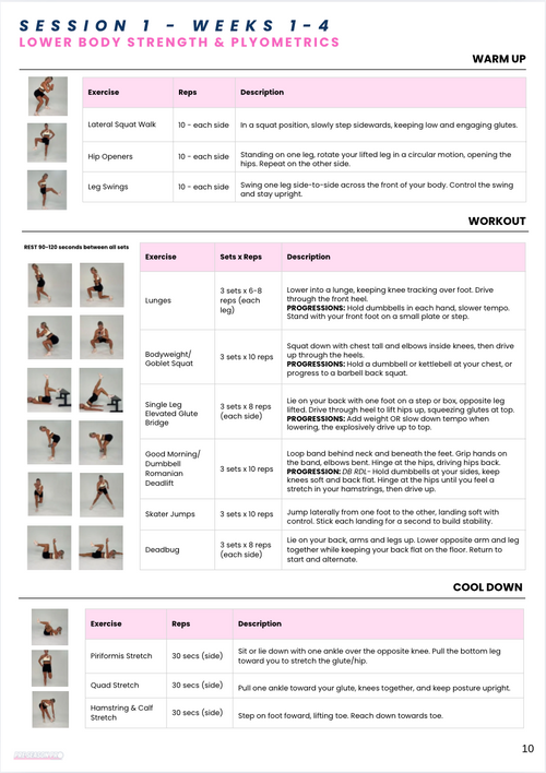 Example Pre-Season Training Session