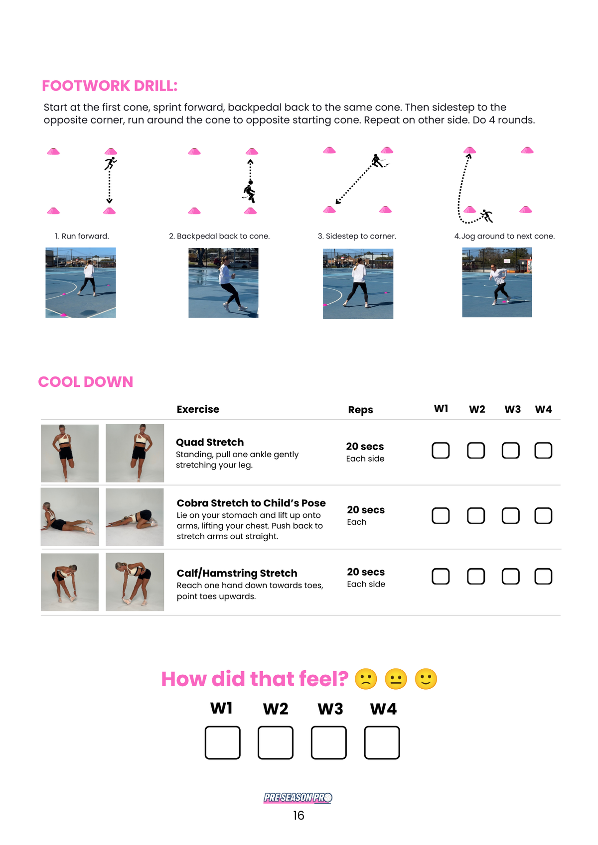 Under 15 netball strength and fitness program